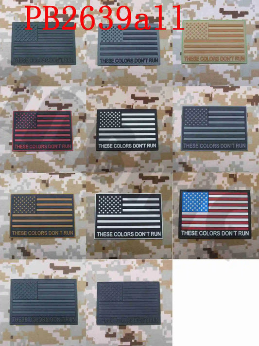 3D PVC Patch USA America Flag These Colors Don't Run Morale Tactics