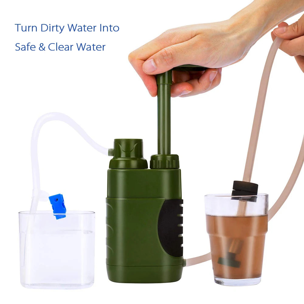 Outdoor Water Purifier Camping Hiking Water Filter Straw Replacement Filter Water Filtration Purifier for Emergency Survival