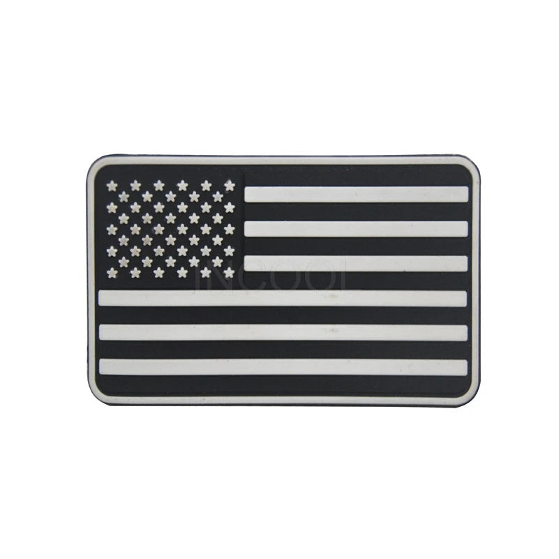 US Flag PVC Patch USA United States of America Thin Blue Line Military Patch Tactical Emblem American Rubber Flag Badges