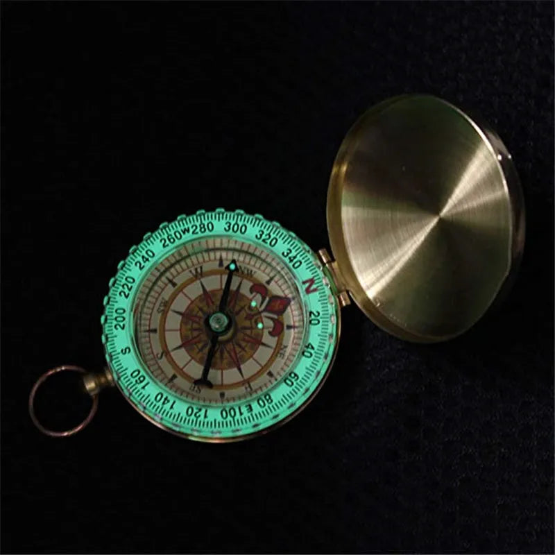 Camping Compass Keychain Luminous Wayfinder Outdoor Survival Gear Barometer Handle GPS Compas For Tourism Equipment Hiking Tools