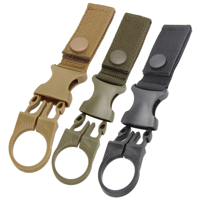 webbing outdoor Buckle clasp backpack Quickdraw Hook Water Bottle camp hike Carabiner molle Holder tool clip hang attach Hanger