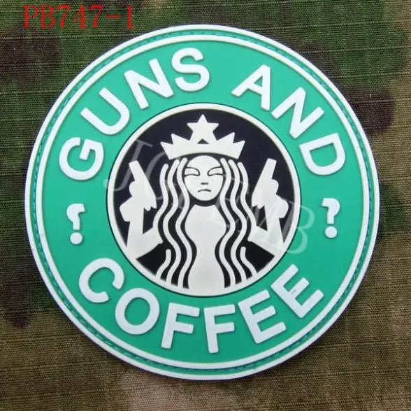 GUN AND COFFEE Question Mark Tactical Morale 3D PVC Patch