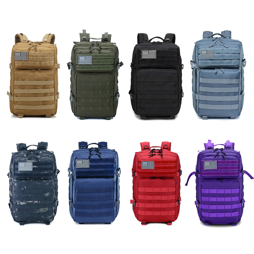 50L Man/Women Hiking Trekking Bag Military Tactical Backpack Army Waterproof Molle Bug Out Bag Outdoor Travel Camping Backpack