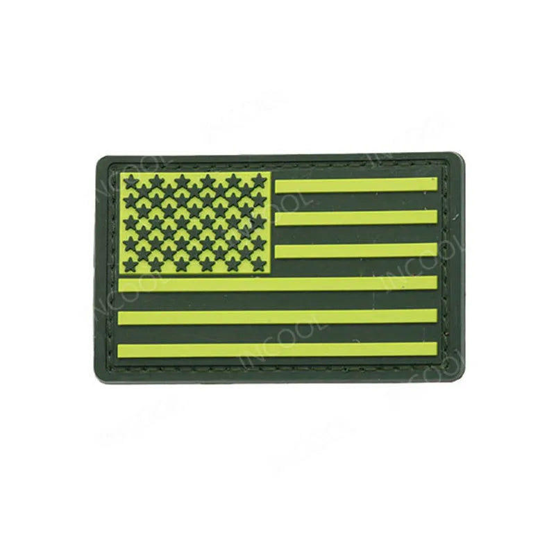 US Flag PVC Patch USA United States of America Thin Blue Line Military Patch Tactical Emblem American Rubber Flag Badges