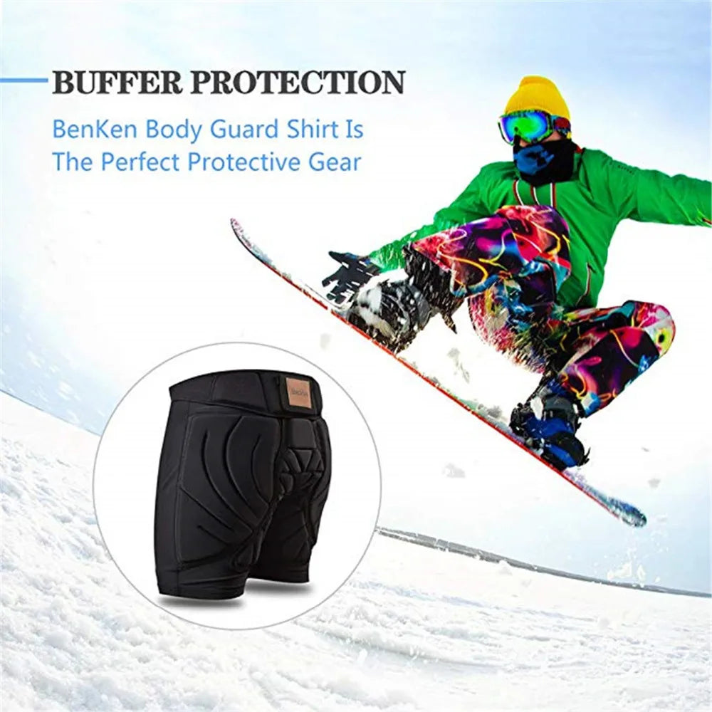 BenKen Ski Butt Pants Hip Protection Butt Guard for Skateboarding Skiing Riding Cycling Snowboarding Overland Racing Armor Pads