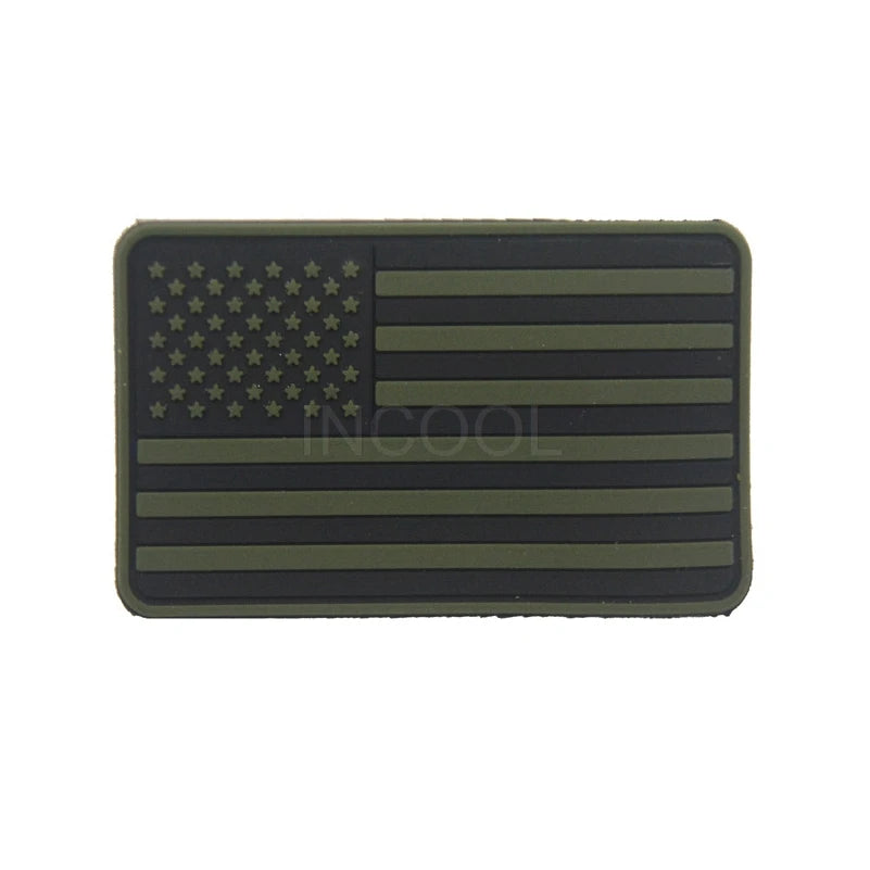 US Flag PVC Patch USA United States of America Thin Blue Line Military Patch Tactical Emblem American Rubber Flag Badges