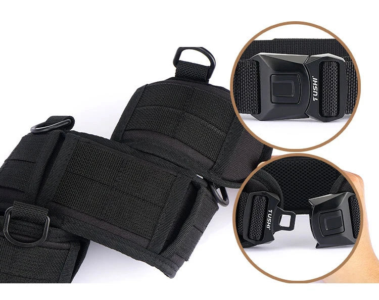 VATLTY New Tactical Belt Molle for Men Metal Buckle Strong Nylon Military Belt Outdoors Waistband Girdles Male