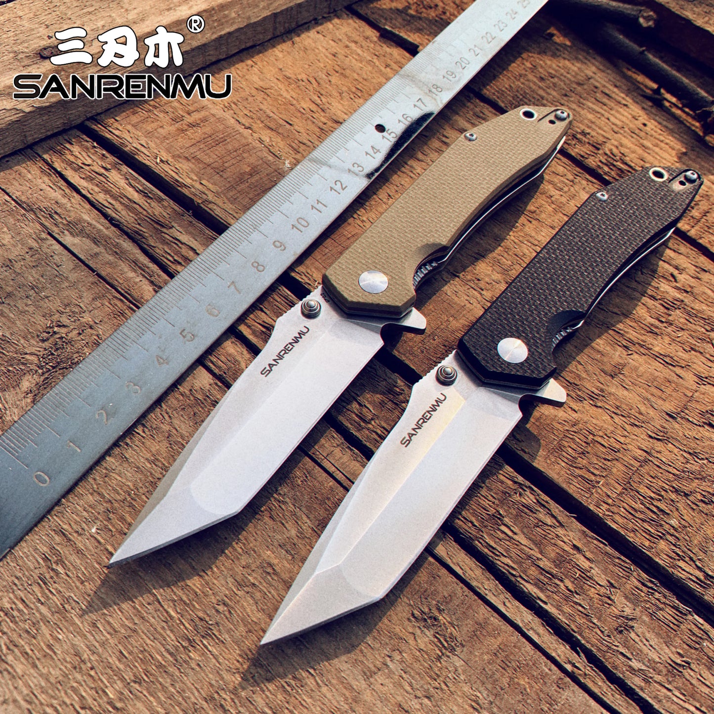 SANRENMU SRM 9001/9002 12C27 Blade G10 Handle Folding Knife Outdoor Survival Multi Tools Camping Pocket EDC Knives Top