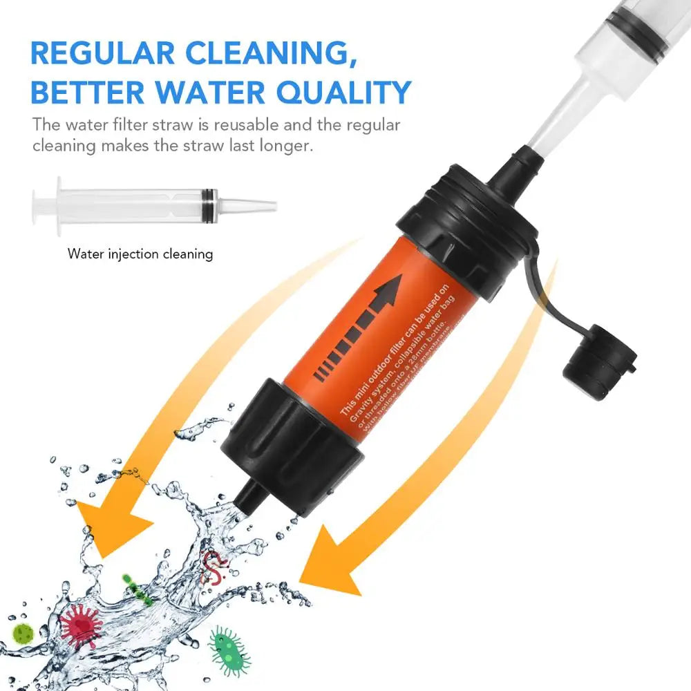 Outdoor Camping Equipment Military Survival Water Filter Straws Water Purifier Water Filtration System Emergency Hiking 캠핑용품