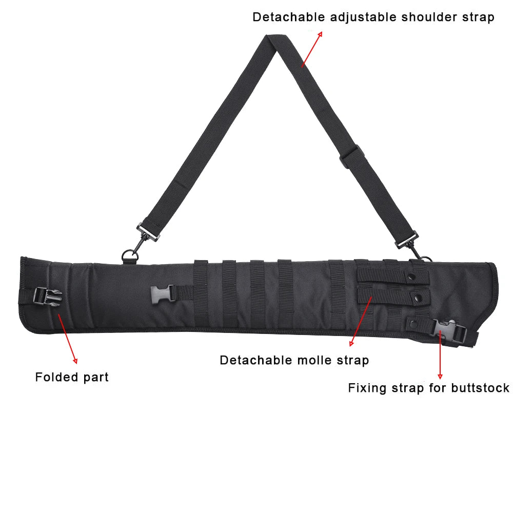 Tactical Rifle Shotgun Scabbard 34 inch Molle Protective Shotgun Case Shoulder Sling Holster Military Army Gun Bag