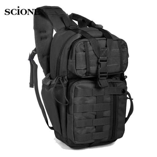 Military Army Bag Sling Chest Backpack for Men Molle Tactical Rucksack Travel Outdoor Sports Camping  Hiking Bag Fishing XA764WA