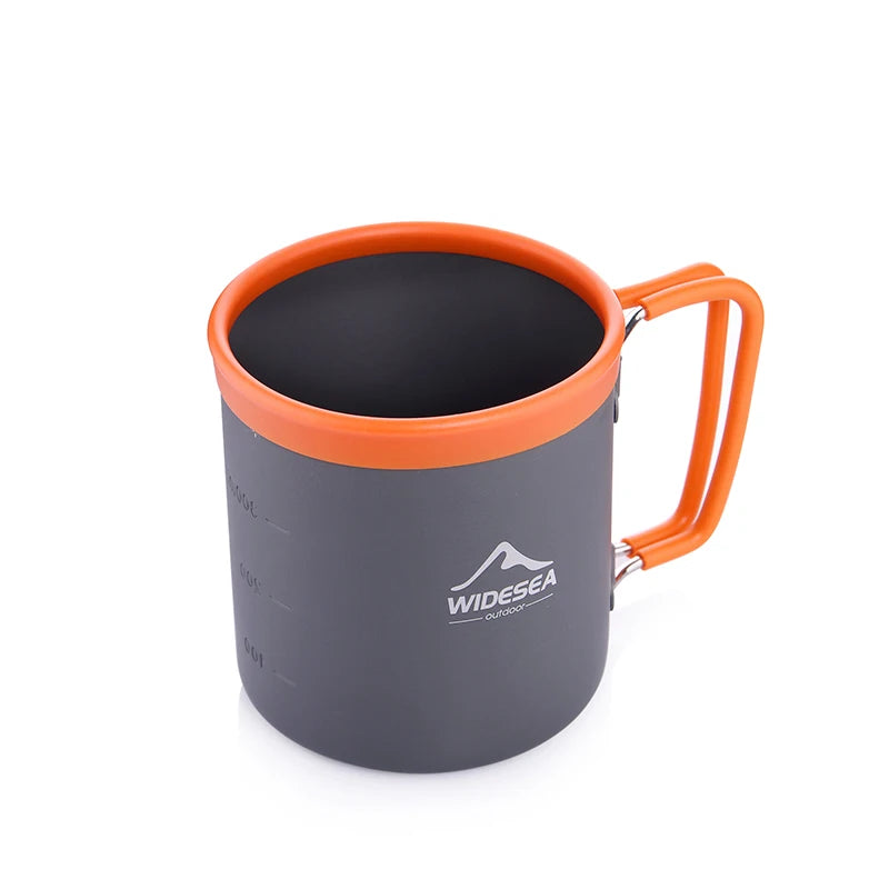 Widesea Camping Aluminum Cup Outdoor Mug Tourism Tableware Picnic Cooking Equipment Tourist Coffee Drink Trekking Hiking