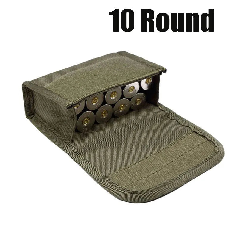 Hunting 10 Round Shot Shotshell Reload Holder Molle Pouch for 12 Gauge/20G Magazine Pouch Ammo Round Cartridge Holder Bag
