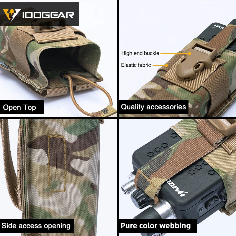 IDOGEAR Tactical Radio Pouch For RRV vest Walkie Talkie MOLLE MBITR TRI PRC-148 152 Airsoft Tactical Tool Pouch 3552