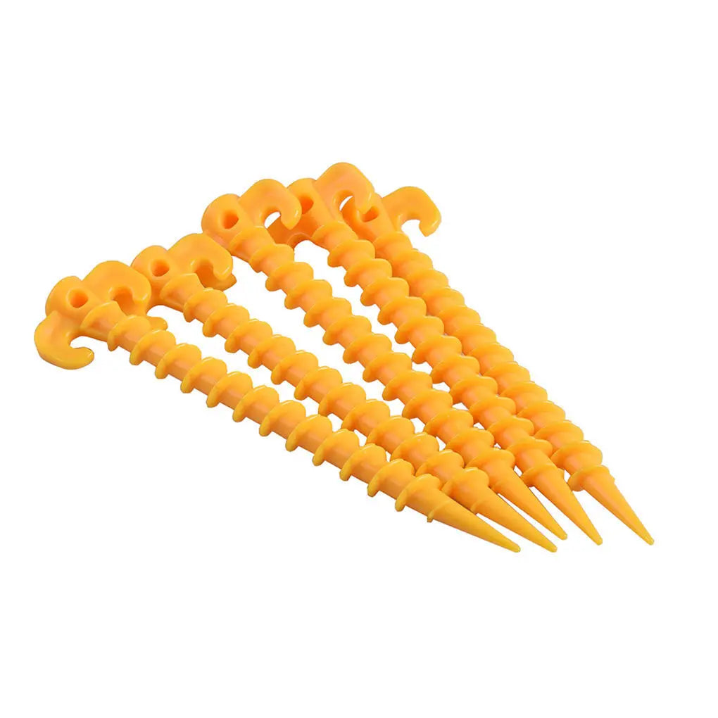 Tent Peg Outdoor Camping Trip 5pcs Tent Nails Ground Nails Screw Nail Stakes Pegs Plastic Sand Pegs Trip Beach Tent Stakes Nails