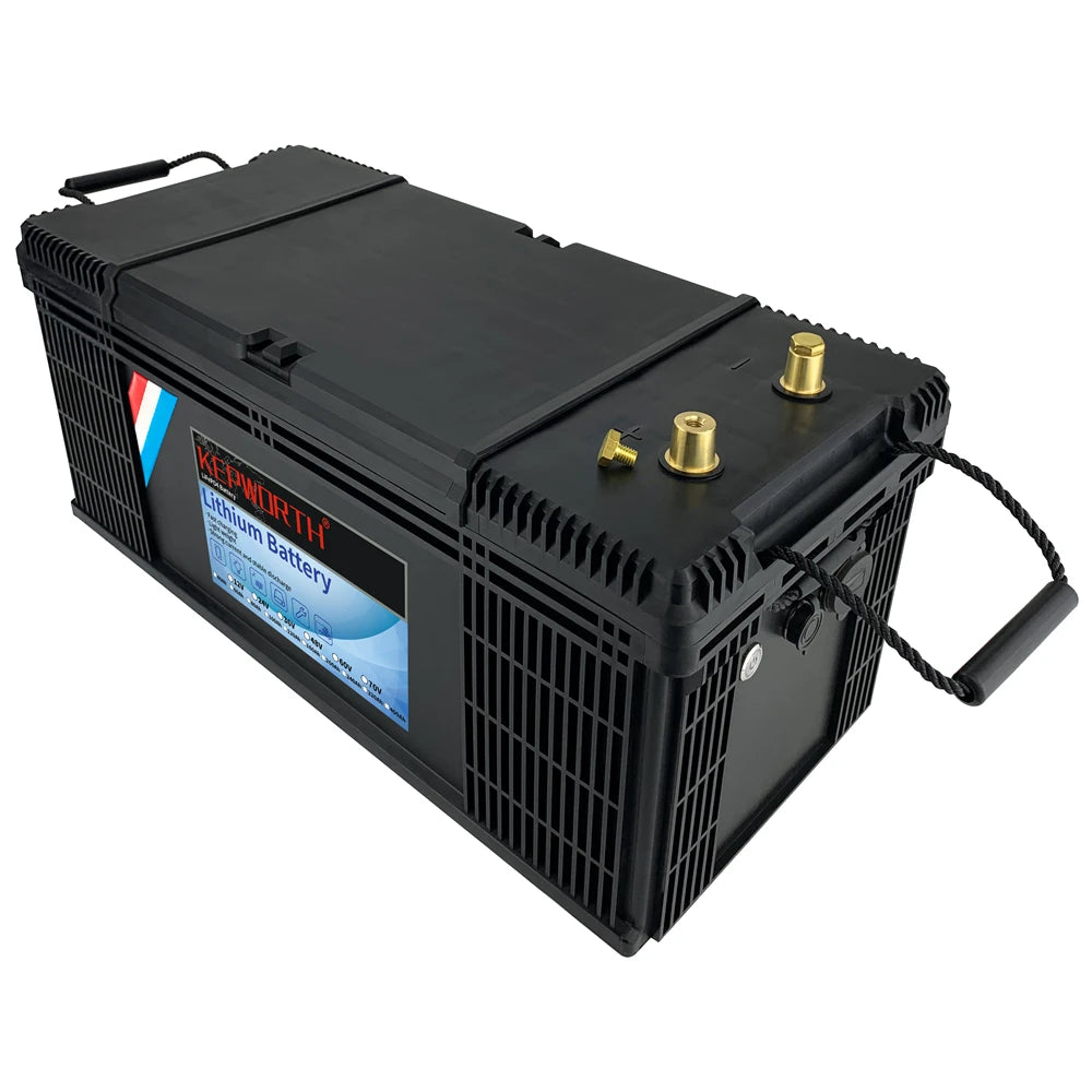 12V 200Ah LiFePO4 Deep Cycle Battery Built-in BMS 6000+ Cycles 2560WH Perfect for RV Solar Marine Overland Off-Grid Application