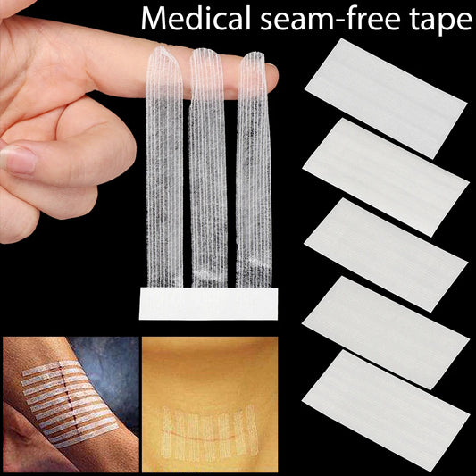 5-Piece Seamless Skin-Friendly Wound Closure Strips Set - Beauty & Safety Emergency Tape for Outdoor Adventures