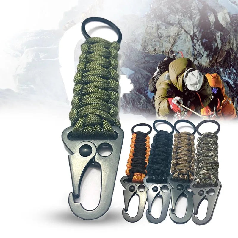 Military Emergency Key Chain  For Hiking Camping Outdoor Multifunction 550Ibs Paracord Rope Keychain Survival Kit Cord Lanyard