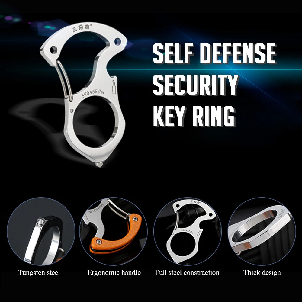 SK045 Multi Tools Multi-functional Key Chain Ring Buckle Outdoor Camping Survival Keychain Rescue Glass Breaker Tools