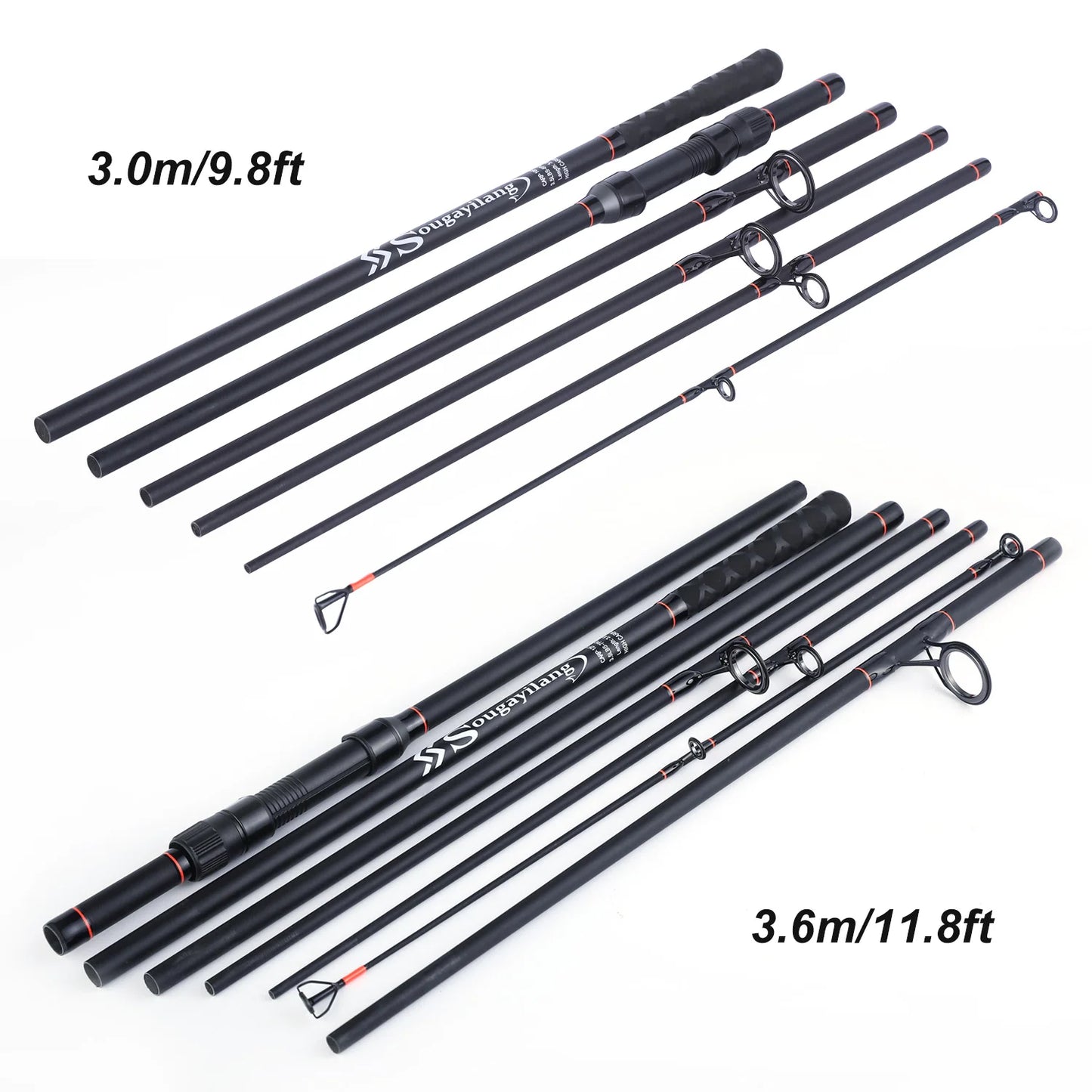 Sougayilang 3.0M/ 3.6M 6/7 Sections Carp Fishing Rod Protable   Carbon Fiber Fishing Rod Travel Fishing Pole Carp Fishing Tackle