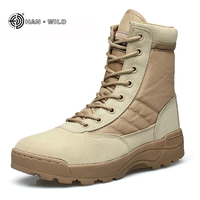 Men Desert Tactical Military Boots Mens Work Safty Shoes SWAT Army Boot Militares Tacticos Zapatos Ankle Combat Boots