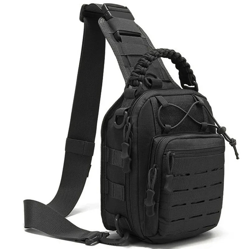 Men's Outdoor Chest Bag Tactical Shoulder Bag Sling Backpack 900D Oxford Mountain Camping Fishing Trekking Molle Mi