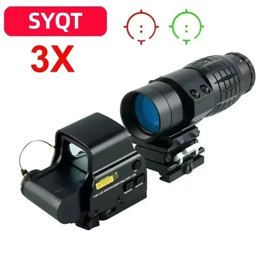 3X Holographic Scope 553 558 Tactical Optics Sight with Flip-up Mount Red Green Dot Sight for 20mm Rail Hunting Airsoft scope