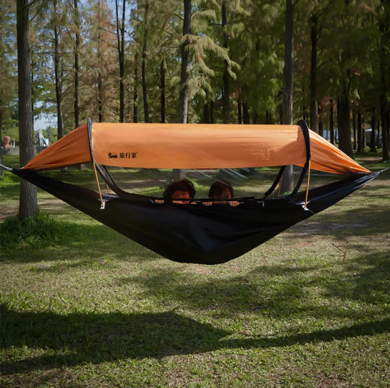 Model 2.0 Traveler hammock Outdoor anti roll and anti mosquito hammock Double person sunshade camping hammock with mosquito net