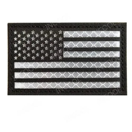 United States American US USA Infrared IR Reflective Large Size Flag Patches Tactical Military Emblem Shoulder Fastener Badges