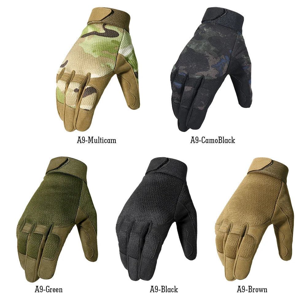 Summer Tactical Gloves for Men: Full Finger, Military-Grade for Hunting, Biking, and Outdoor Sports