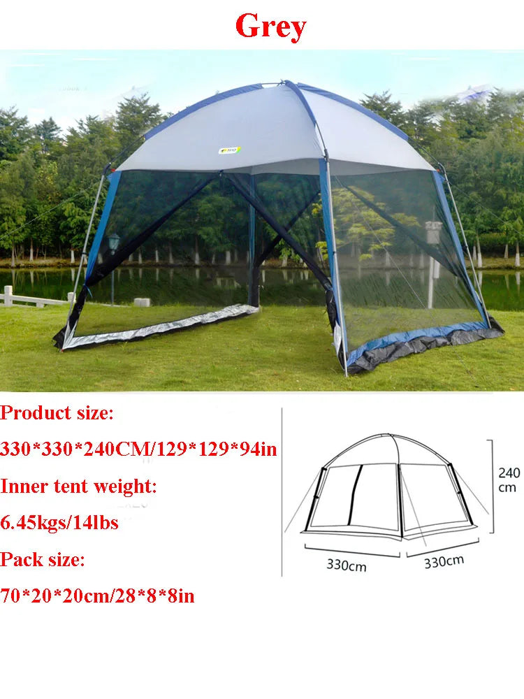 Oxford+Mesh Canopy Outdoor Sunscreen Anti-mosquito Tent Picnic Fishing Pergola UV Protection Sunshelter Large Space Party Tour