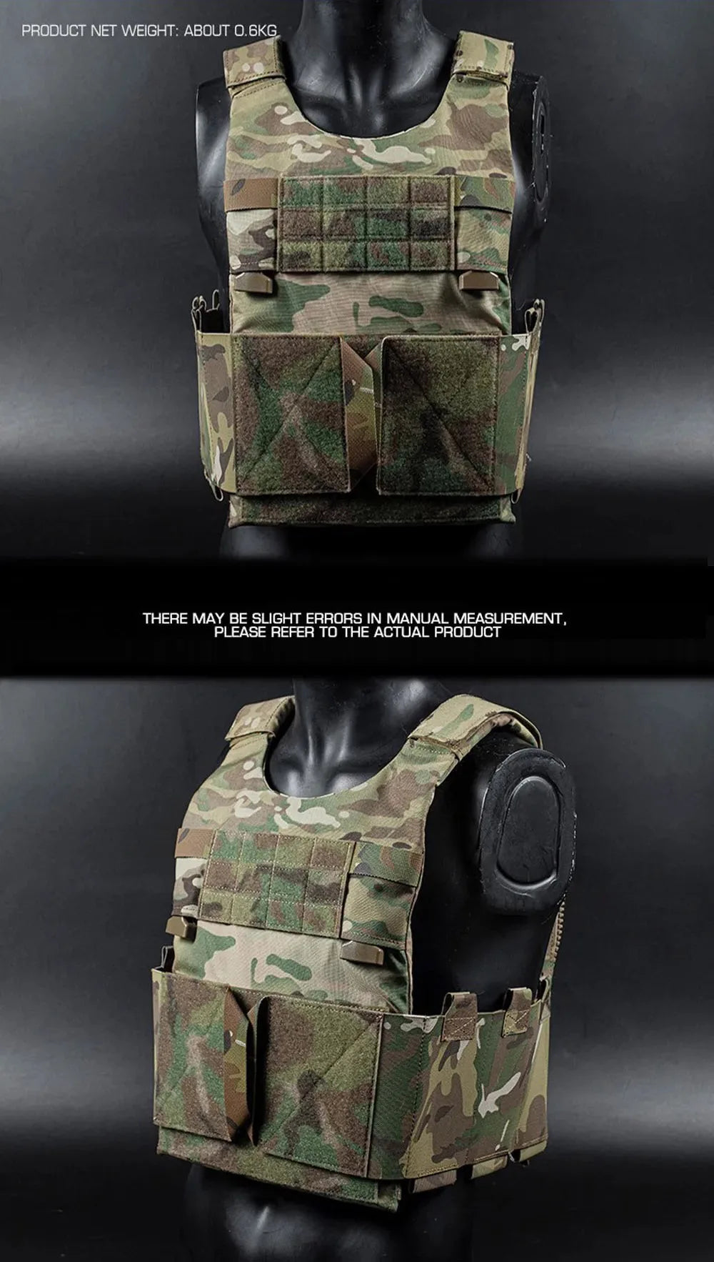 LV119 Tactical Vest Spiritus Conceal Carry Systems Plate Carrier Hunting Vest Lightweight Portable CS Gear