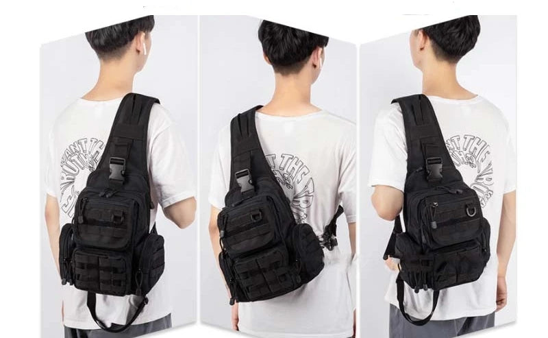 Tactical Chest Sling Bag Men's Riding Bags Hunting Gun Holster Backpacks Climbing Molle Fishing Pouch Archer Shoulder Backpack