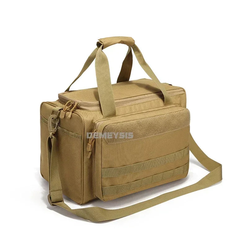 Tactical Range Bag Outdoor Hunting Training Shooting Molle Gun Bags Climbing Hiking Camping Large Capacity Handbag