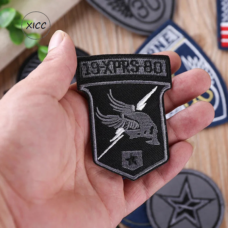 USA Flag Military Appliques Shield Badges Cool National Embroidered Backpack Patches for Clothes Fashion DIY Stripe Stickers