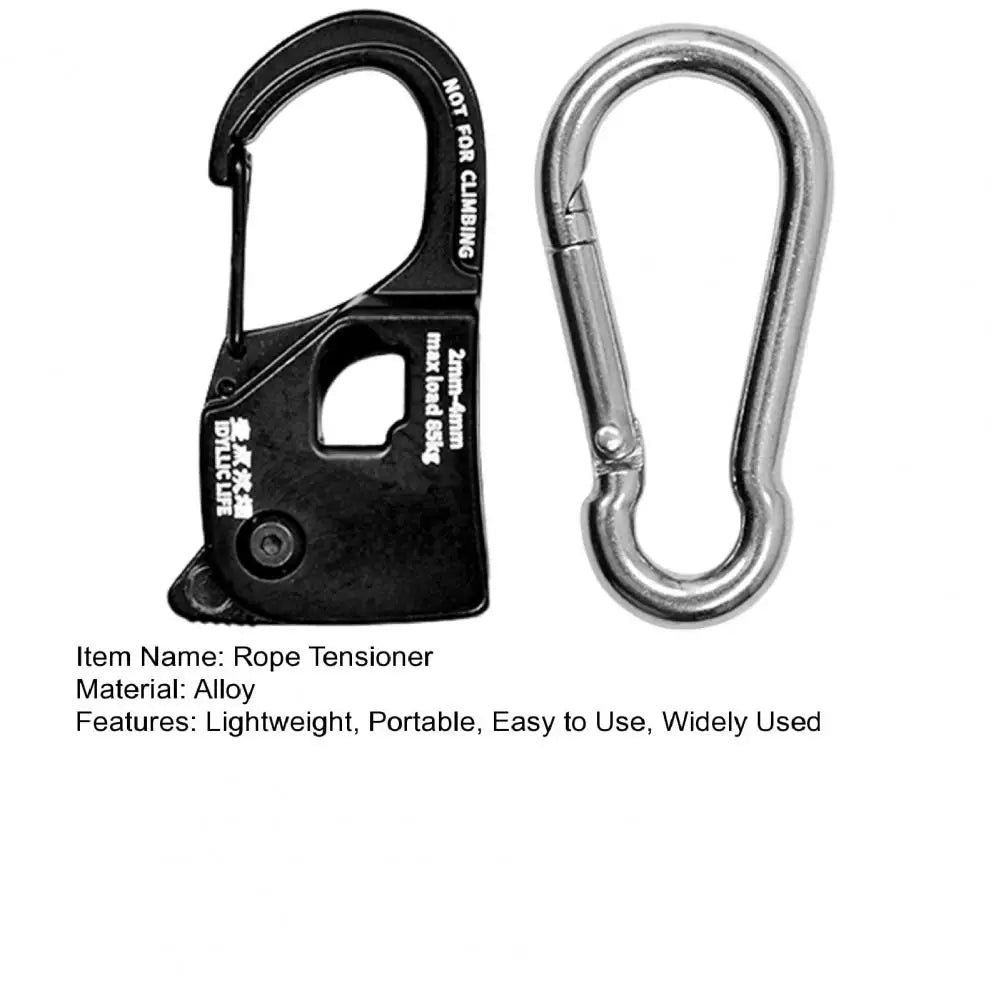 Rope Tensioner Camping Tent Cord Adjuster Rustproof Tent Canopy Fastener Strong Load-bearing Quick Fix Buckle Cord Tensioner