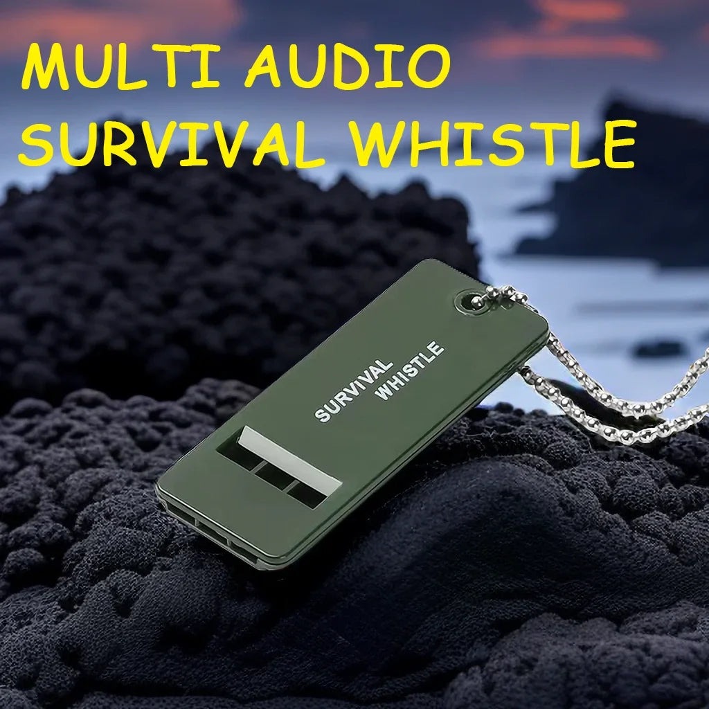 3-Frequency Whistle High Decibel Survival Whistle Portable Keychain Camping Hiking Emergency Survival Whistle Outdoor Tools