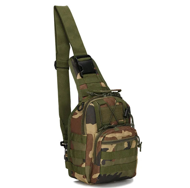 Outdoor Tactical Chest Bags Men's Small Chest Bag Cycling Shoulder Bag Army Camouflage Climbing Portable Messenger Bag 600D Wate