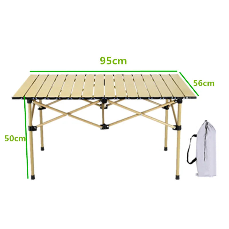 Egg Roll Table Camping Folding Portable Table Camping Equipment Aluminum Alloy Camping Desk Outdoor BBQ Picnic Table 캠핑테이블