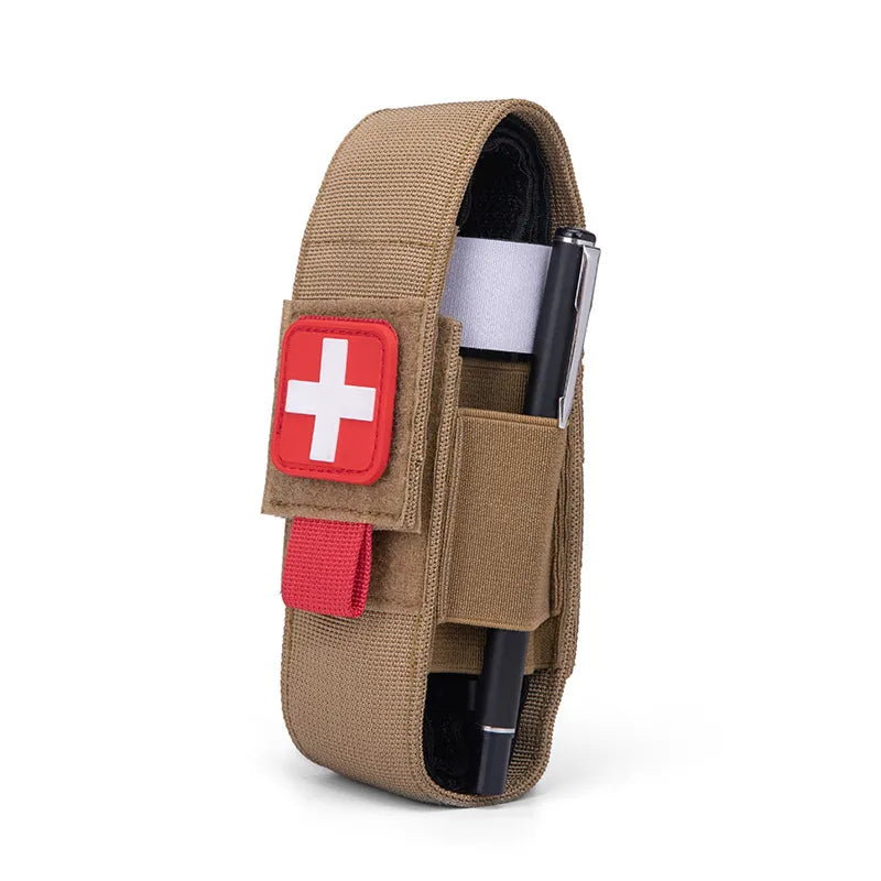 Tactical Tourniquet Holder Molle Trauma Medcial Tourniquet Holster TQ Pouch Pen Holder Emergency Trauma Kit for Combat Military