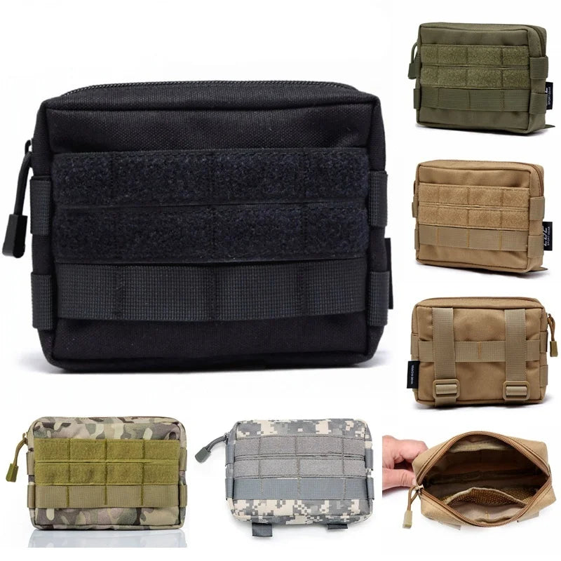 Outdoor Military Molle Utility EDC Tool Pouch Waist Pack Tactical Medical First Aid Pouch Phone Holder Case Camping Hunting Bag