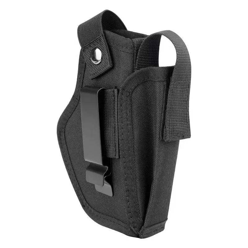 Molle Right Left Interchangeable Tactical Pistol Hand Gun Holster Hunting Black Magazine Slot Holder bag