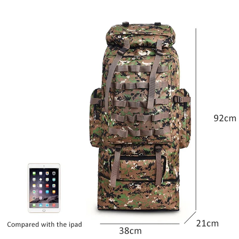 100L Tatical Backpack For Camping Hiking Travel Bags Large Capacity Molle Bag Backpacks Rucksack sac a dos homme