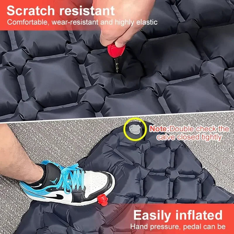 Outdoor Thicken Camping Mattress Ultralight Self-inflating Air Mattress Built-in Inflator Pump For Travel Hiking Fishing