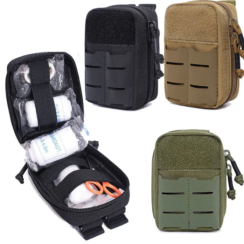 Military Molle EDC Pouch Tactical First Aid Kit Medical Bag Emergency Tool Camping Survival IFAK Bag Hunting Accessories Pack