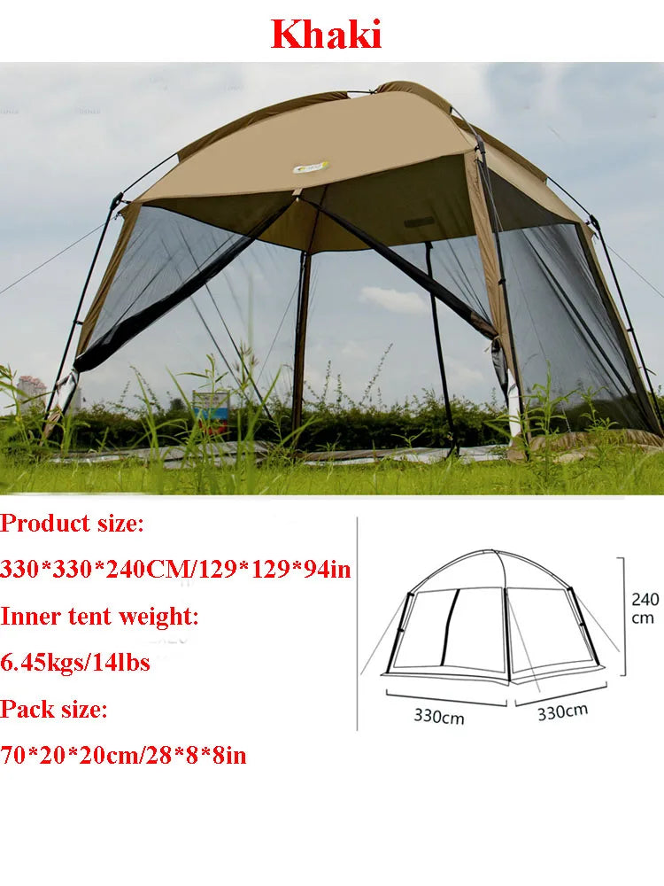 Oxford+Mesh Canopy Outdoor Sunscreen Anti-mosquito Tent Picnic Fishing Pergola UV Protection Sunshelter Large Space Party Tour