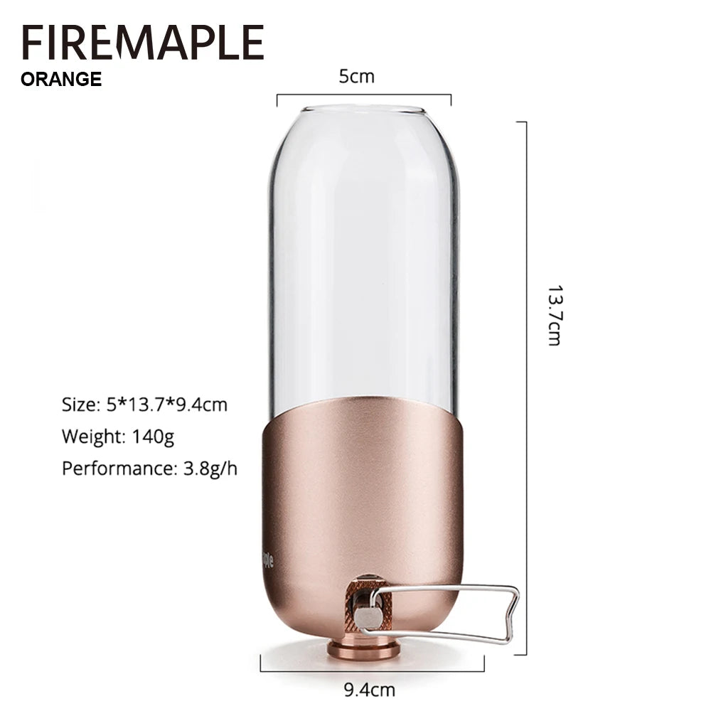 Fire Maple Orange Gas Lantern Outdoor Propane Isobutane Fuel Lights For Camping Hiking Backpacking Romantic Ambiance Gas Lamp