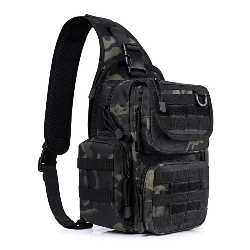 Tactical Chest Sling Bag Men's Riding Bags Hunting Gun Holster Backpacks Climbing Molle Fishing Pouch Archer Shoulder Backpack