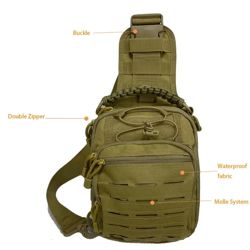 Tactical Gun Bag Shoulder Bag Concealed Gun Carry Storage Bag Pistol Holster Crossbody Chest Bag Outdoor Hiking Hunting Bag