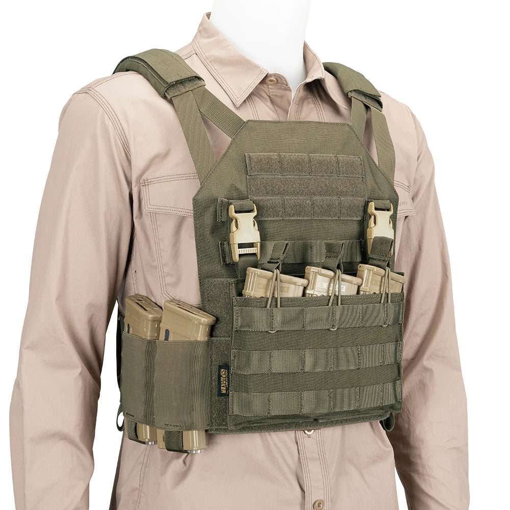EXCELLENT ELITE SPANKER Outdoor Tactical Vests Modular Vest + M4 MOLLE  Board Plate Carrier Vests Hunting Jungle Combat Vest